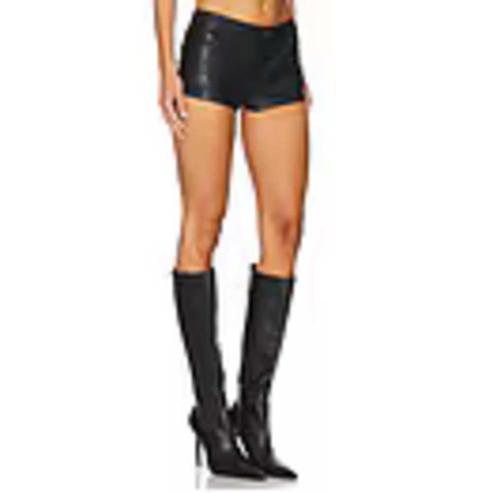 superdown Gianna Faux Leather Shorts in Black - Picture 5 of 5